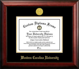 Western Carolina University Gold Embossed Diploma Frame