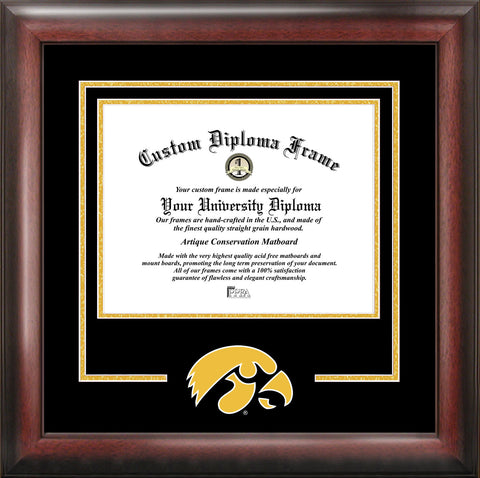 University of Iowa Hawkeyes 11w x 8.5h Spirit Diploma Frame