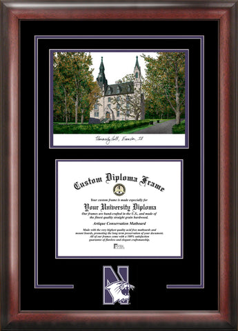Northwestern University 11w x 8.5h Spirit Graduate Diploma Frame