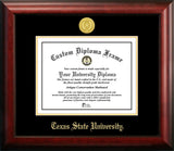 Texas State, San Marcos 14w x 11h Gold Embossed Diploma Frame