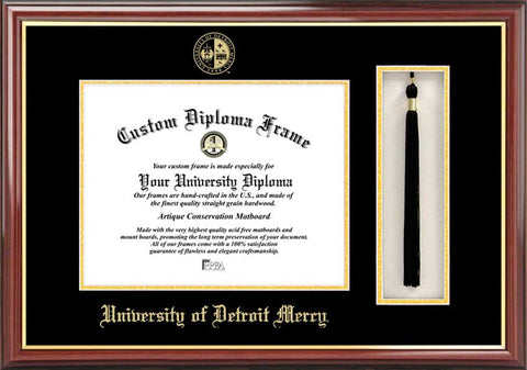 University Of Detroit, Mercy 11w x 8.5h Tassel Box and Diploma Frame