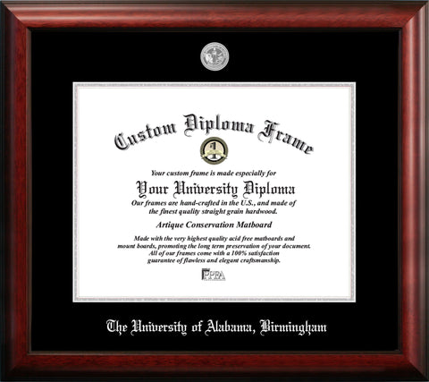 United States Air Force Academy 8.5w x 11h Silver Embossed Diploma Frame with Campus Images Lithograph