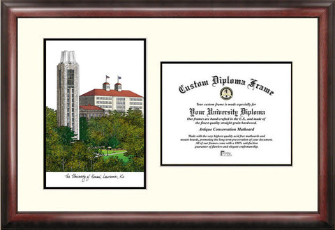 University of Kansas 11w x 8.5h Scholar Diploma Frame
