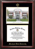 Morehead State University 11w x 8.5h Gold Embossed Diploma Frame with Campus Images Lithograph