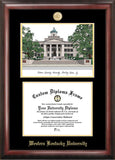 Western Kentucky University Gold Embossed Diploma Frame with Campus Images Lithograph