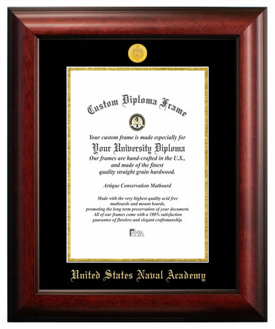 United States Naval Academy 10w x 14h Gold Embossed Diploma Frame