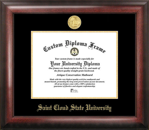St. Cloud State 11w x 8.5h Gold Embossed Diploma Frame