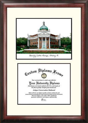 Southern Mississippi 11w x 8.5h Scholar Diploma Frame