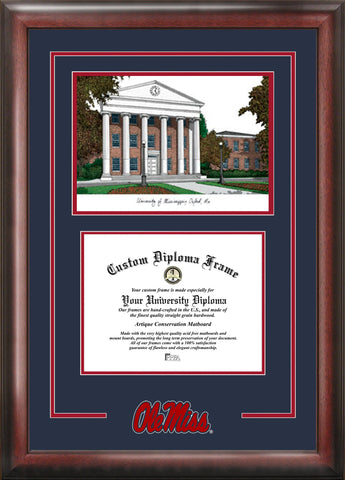 University of Mississippi Rebels Spirit Graduate Diploma Frame
