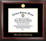 Wake Forest University 14w x 11h Gold Embossed Diploma Frame