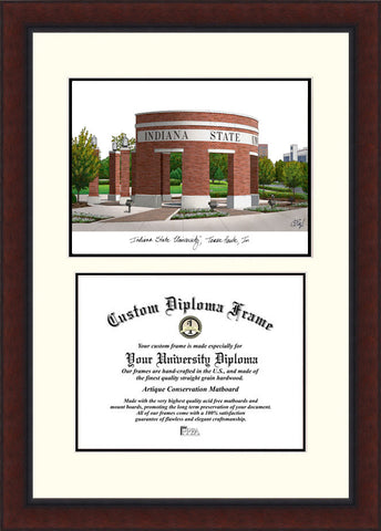 Indiana State 11w x 8.5h Legacy Scholar Diploma Frame