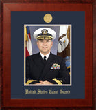 Coast Guard 8x10 Portrait Honors Frame with Gold Medallion