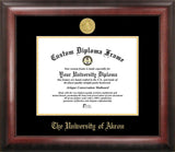 University of Akron 11w x 8.5h Gold Embossed Diploma Frame