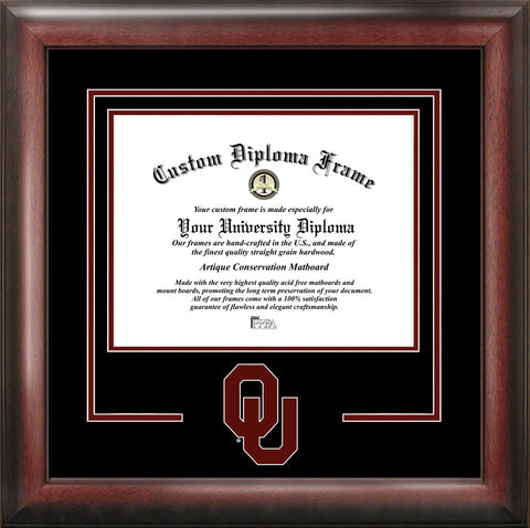 University of Oklahoma  Sooners Spirit Diploma Frame