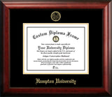 Hampton University Gold Embossed Diploma Frame