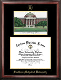 Southern Methodist University Gold Embossed Diploma Frame with Campus Images Lithograph