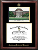 Southern Methodist University 11w x 8.5h Gold Embossed Diploma Frame with Campus Images Lithograph