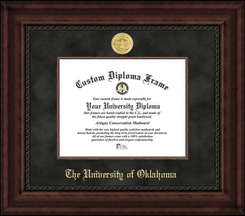 University of Oklahoma 11w x 8.5h Executive Diploma Frame