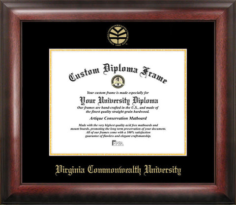 Virginia Commonwealth University  14w x 11h  Gold Embossed Diploma Frame