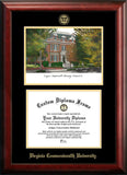 Virginia Commonwealth University 14w x 11h   Gold Embossed Diploma Frame with Campus Images Lithograph