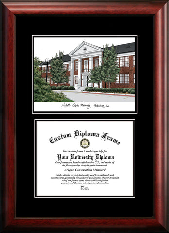 Nicholls State University 11w x 8.5h Diplomate Diploma Frame