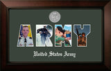 Army Collage Photo Legacy Frame with Silver Medallion