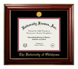 University of Oklahoma Sooners 11w x 8.5h Black and Crimson  Diploma Frame