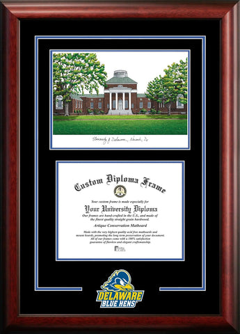 University of Delaware 16w x 12h  Spirit Graduate Diploma Frame