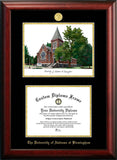 University of Alabama Birmingham Gold Embossed Diploma Frame with Campus Images Lithograph