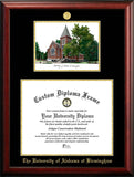 University of Alabama Birmingham Gold Embossed Diploma Frame with Campus Images Lithograph