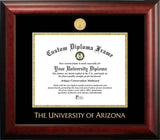 University of Arizona 11w x 8.5h Gold Embossed Diploma Frame
