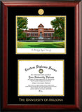 University of Arizona 11w x 8.5h Gold Embossed Diploma Frame with Campus Images Lithograph