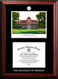 University of Arizona 11w x 8.5h Silver Embossed Diploma Frame with Campus Images Lithograph
