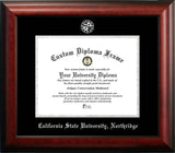 California State University, Northridge 11w x 8.5h Silver Embossed Diploma Frame