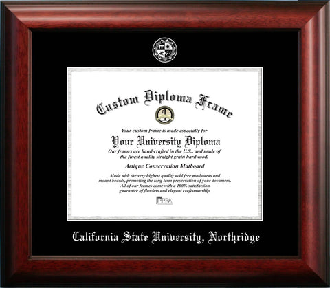 California State University, Northridge 11w x 8.5h Silver Embossed Diploma Frame
