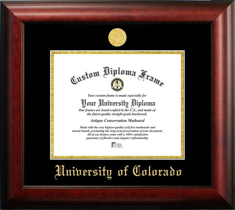 University of Colorado, Boulder Gold Embossed Diploma Frame