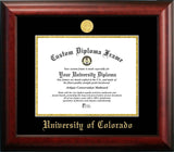 University of Colorado Boulder Gold Embossed Diploma Frame