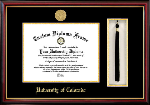 University of Colorado, Boulder 11w x 8.5h Tassel Box and Diploma Frame