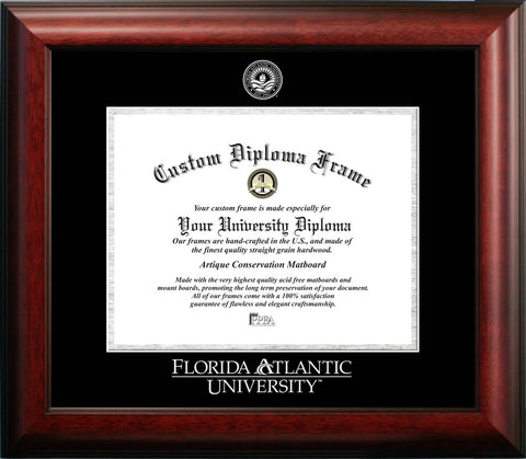 Florida Atlantic University 11w x 8.5h Gold Embossed Diploma Frame