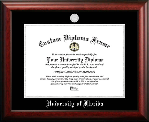 University of Florida 16w x 11.5h Silver Embossed Diploma Frame