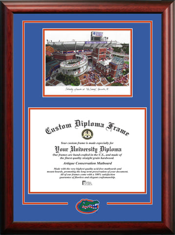 University of Florida 11.5x 16 Spirit Graduate Frame with Campus Image