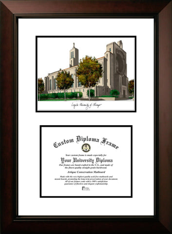 Loyola University Chicago 11w x 8.5h Legacy Scholar Diploma Frame
