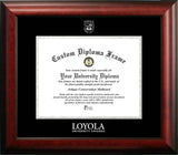 Loyola University Chicago 11w x 8.5h Silver Embossed Diploma Frame