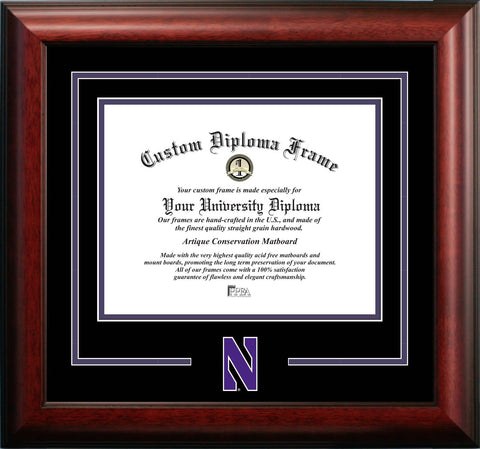 Northwestern University 11w x 8.5h Spirit Diploma Frame