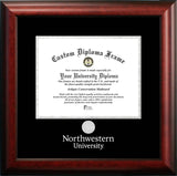 Northwestern University 11w x 8.5h Silver Embossed Diploma Frame