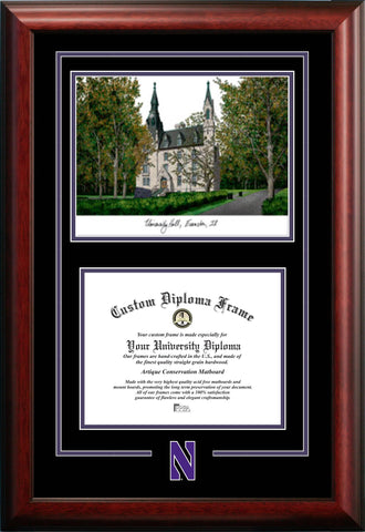 Northwestern University 11w x 8.5h Spirit Graduate Diploma Frame