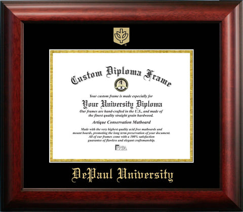 DePaul University 11w x 8.5h Gold Embossed Diploma Frame