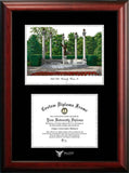 Ball State University 10w x 8h Silver Embossed Diploma Frame with Campus Images Lithograph