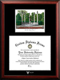 Ball State University 17w x 14h Silver Embossed Diploma Frame with Campus Images Lithograph