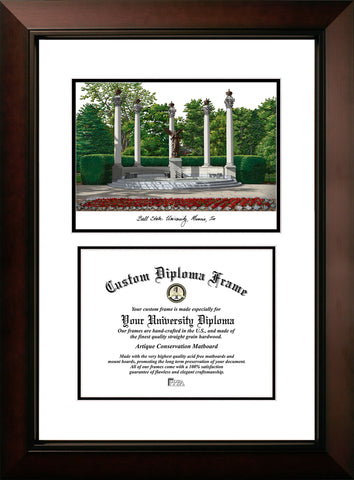 Ball State University 10w x 8h Legacy Scholar Diploma Frame